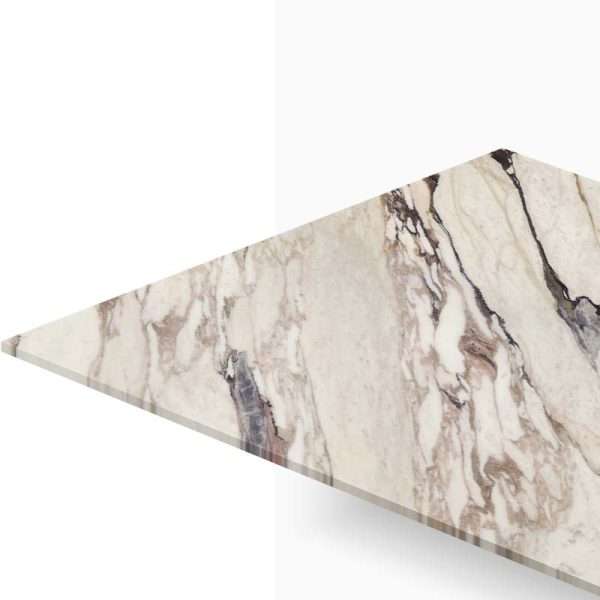 Decorative marble-textured triangle/ wedge spanning the page diagonally on a white background.